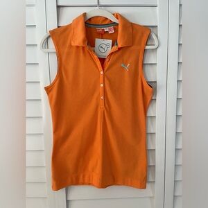 Puma sleeveless collared golf shirt